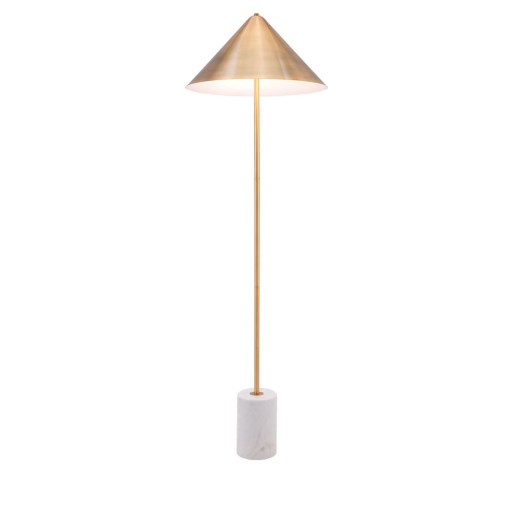 Lámpara de Pie para Sala de Estar | Base Estructura Mármol | Oro | Acero | Interior Cuarto Sala de Espera Habitación Decorativa Hogar Interior Decorativos Lampara Iluminacion Lampara Piso Lampara Moderna Luz Cocina Sala de Estar Dormitorio LÁMPARA NOGAL BEAT BIANCA