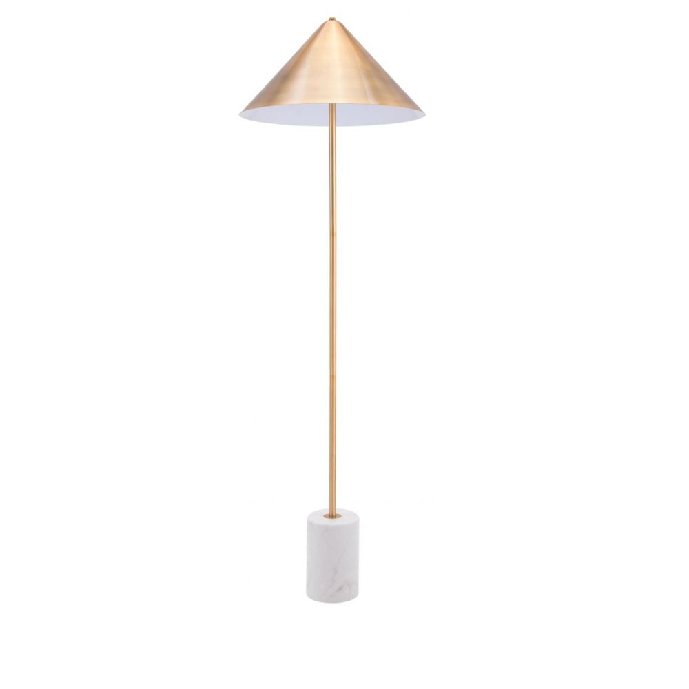 Lámpara de Pie para Sala de Estar | Base Estructura Mármol | Oro | Acero | Interior Cuarto Sala de Espera Habitación Decorativa Hogar Interior Decorativos Lampara Iluminacion Lampara Piso Lampara Moderna Luz Cocina Sala de Estar Dormitorio LÁMPARA NOGAL BEAT BIANCA