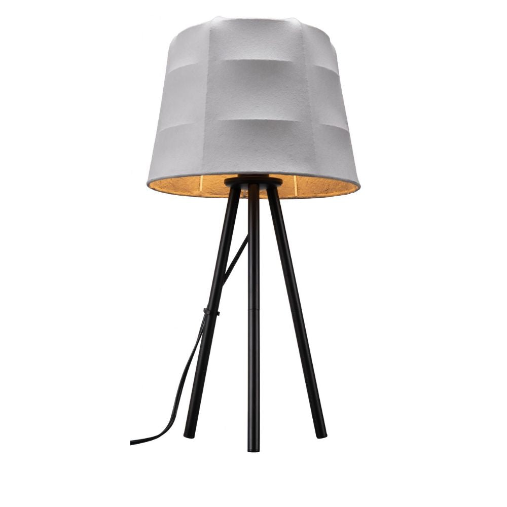 Lámpara de Mesa para Habitación | Gris | Acero Negro Rayón de Polilino | Interior Cuarto Sala de Espera Habitación Decorativa Hogar Interior Decorativos Lampara Iluminacion Lampara Piso Lampara Moderna Luz Cocina Sala de Estar Dormitorio LÁMPARA NOGAL BEAT MOZZI