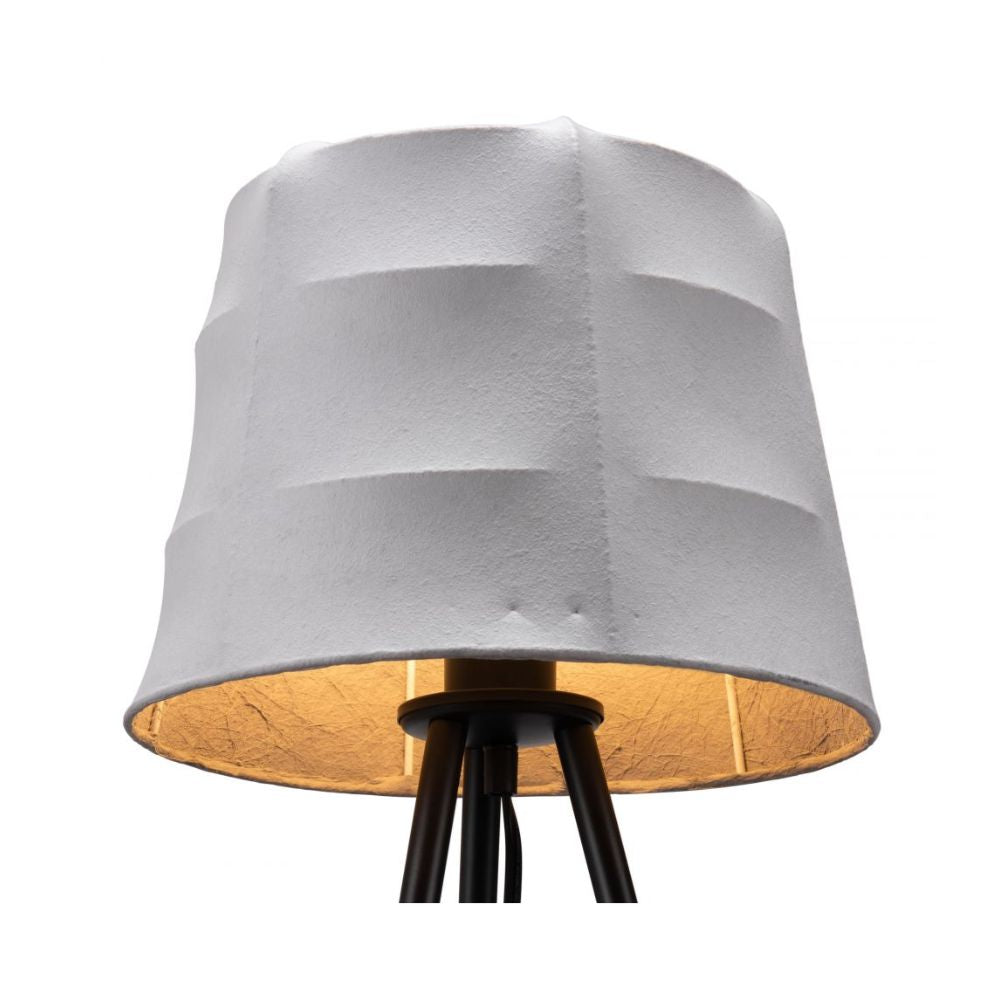 Lámpara de Mesa para Habitación | Gris | Acero Negro Rayón de Polilino | Interior Cuarto Sala de Espera Habitación Decorativa Hogar Interior Decorativos Lampara Iluminacion Lampara Piso Lampara Moderna Luz Cocina Sala de Estar Dormitorio LÁMPARA NOGAL BEAT MOZZI