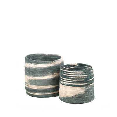 CANASTAS NOGAL BEAT KOSMOS | Canastas Decorativas | Pasto Marino | Cáscara de Maíz | Interior