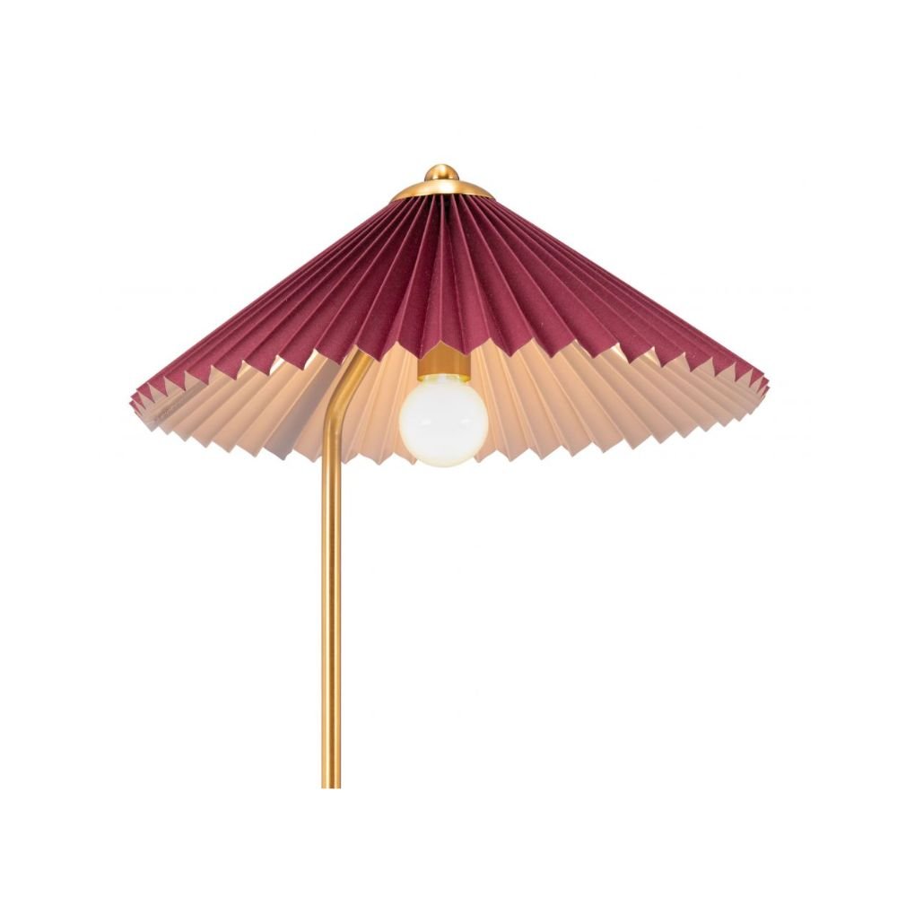 LÁMPARA ZUO CHARO | Lámpara de Mesa para Escritorio | Rojo | Acero Oro PVC | Interior