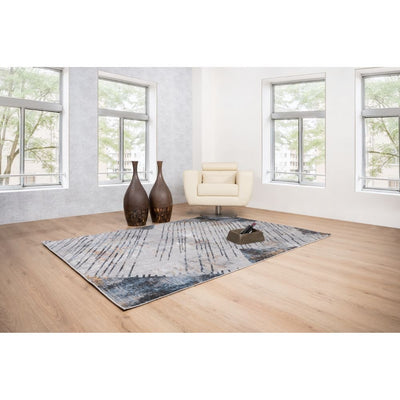 LAVIN ADARA T2256 | Tapete Decorativo Moderno para Diseño Interiores | Varias Medidas | Rectangular | Gris Crema Oro | Interior - T2256-60 x 90 - LAVIN - NOGAL BEAT -