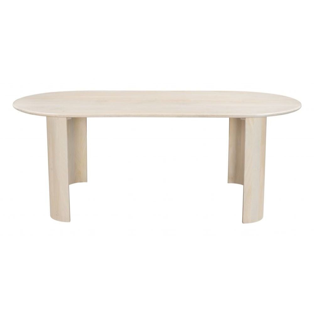 MESA DE COMEDOR ZUO 109857 RISAN | Mesa de Comedor | 76 cm | Beige | Natural | Madera Mango Blanqueada | Interior