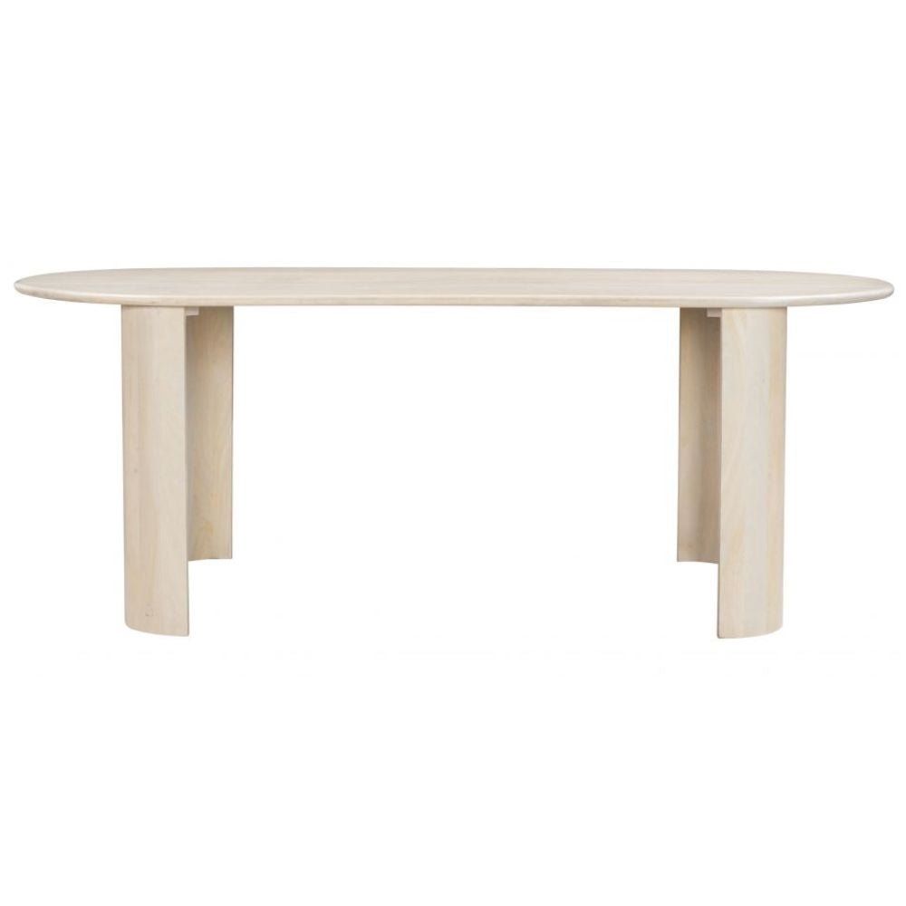 MESA DE COMEDOR ZUO 109857 RISAN | Mesa de Comedor | 76 cm | Beige | Natural | Madera Mango Blanqueada | Interior