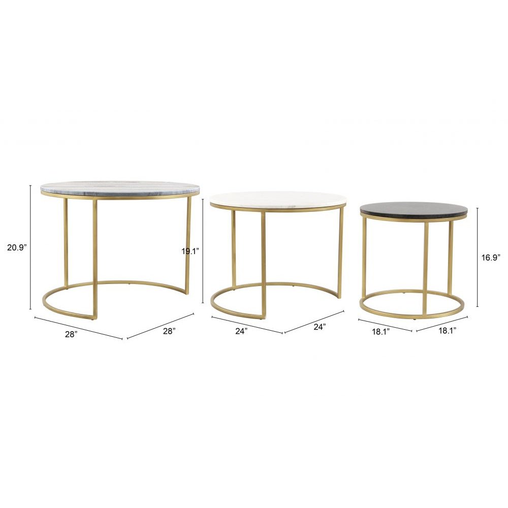 MESA ZUO FRANCO NESTING MESAS | Mesas de Centro para Casa Habitación Hotel | Multicolor | Mármol | Interior