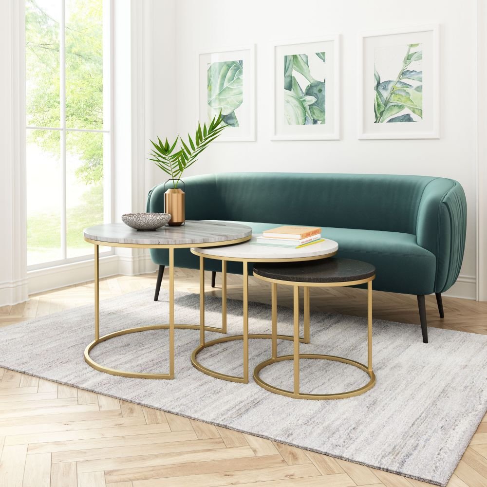 MESA ZUO FRANCO NESTING MESAS | Mesas de Centro para Casa Habitación Hotel | Multicolor | Mármol | Interior