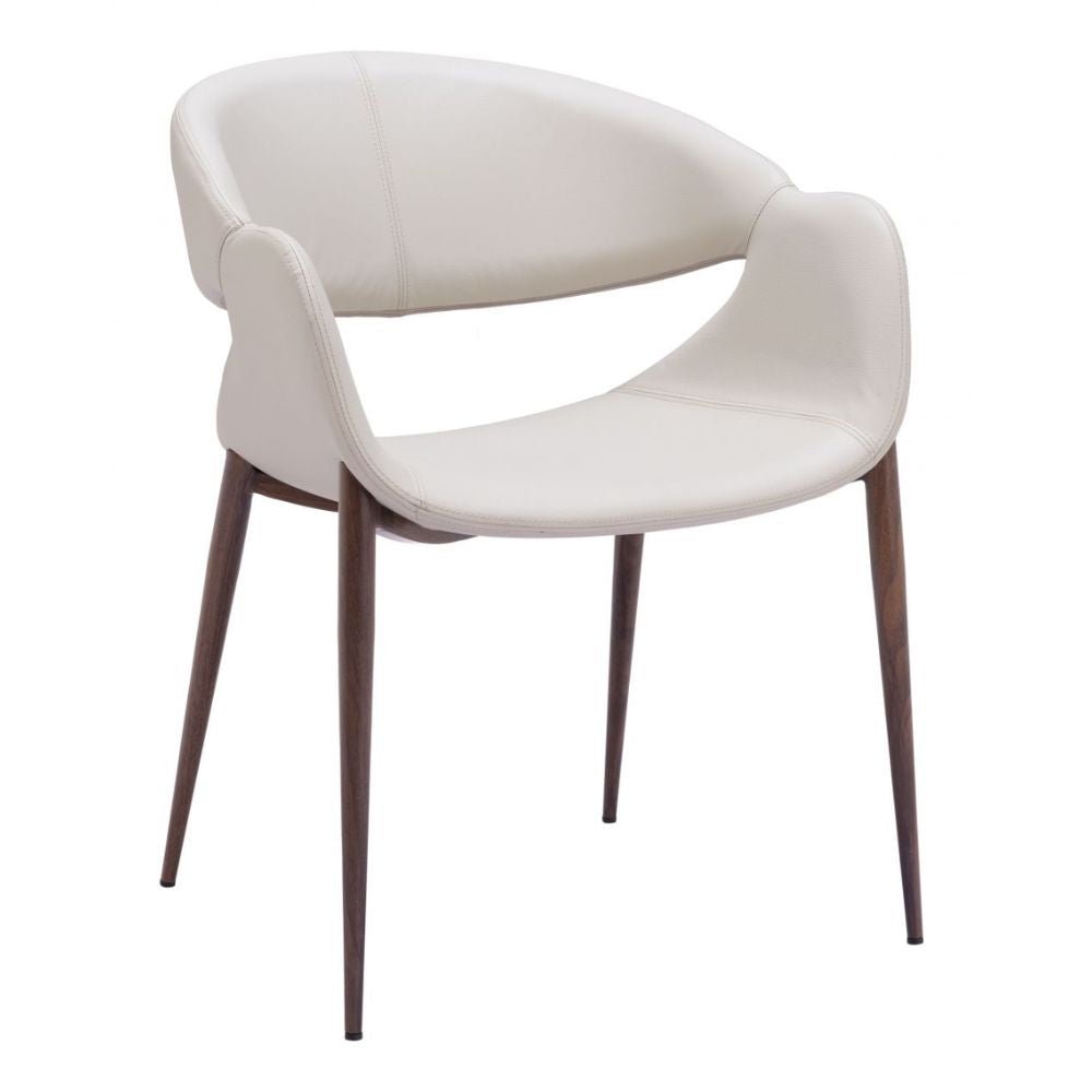 SILLA ZUO LIMAY BGE | Silla de Comedor | Base 4 Puntas | Beige y Nogal | Interior | Sala de Estar Vestibulo Habitación