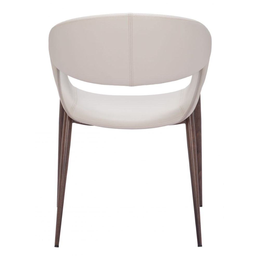 SILLA ZUO LIMAY BGE | Silla de Comedor | Base 4 Puntas | Beige y Nogal | Interior | Sala de Estar Vestibulo Habitación