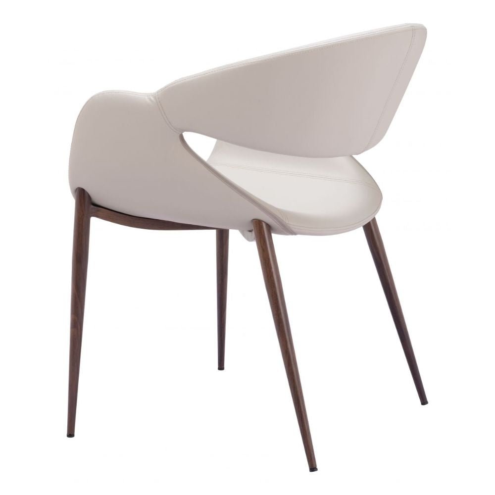 SILLA ZUO LIMAY BGE | Silla de Comedor | Base 4 Puntas | Beige y Nogal | Interior | Sala de Estar Vestibulo Habitación