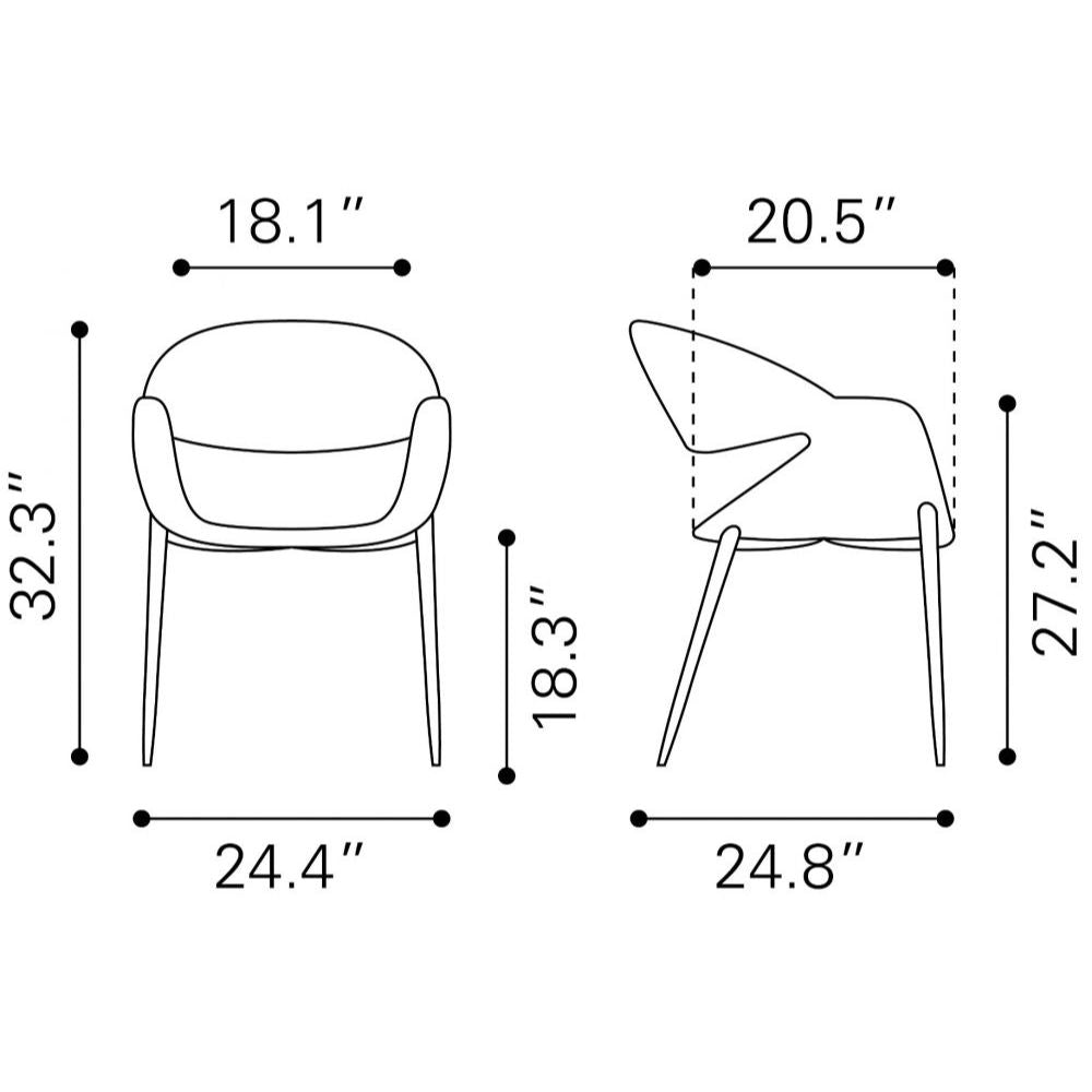 SILLA ZUO LIMAY BGE | Silla de Comedor | Base 4 Puntas | Beige y Nogal | Interior | Sala de Estar Vestibulo Habitación