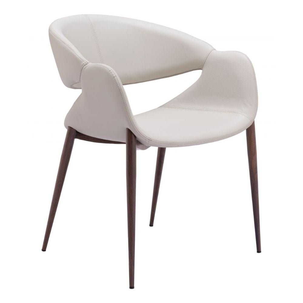 SILLA ZUO LIMAY BGE | Silla de Comedor | Base 4 Puntas | Beige y Nogal | Interior | Sala de Estar Vestibulo Habitación