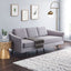 SOFÁ ZUO DIVINITY | Sofá Decorativo para Sala de Estar | Base Madera Negro | Gris | Piel Sintética 100% Poliuretano Madera Contrachapada | Interior