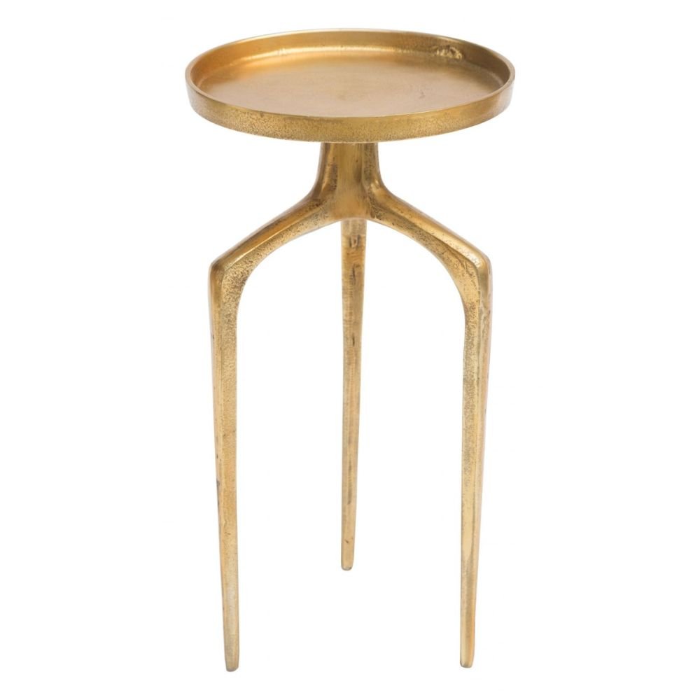 JUEGO DE MESA AUXILIAR NOGAL BEAT COMO | Mesa Auxiliar Decorativa Ocasional | Oro Antiguo | Aluminio Chapado | Interior - 405002 - Zuo - NOGAL BEAT - Mesas
