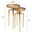 JUEGO DE MESA AUXILIAR NOGAL BEAT COMO | Mesa Auxiliar Decorativa Ocasional | Oro Antiguo | Aluminio Chapado | Interior - 405002 - Zuo - NOGAL BEAT - Mesas