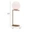 LÁMPARA ZUO BELAIR | Lámpara de Mesa para Escritorio | Latón Oro Blanco | Acero Galvanizado Vidrio Esmerilado | Interior - 56074 - Zuo - NOGAL BEAT - 