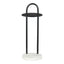 MESA AUXILIAR ZUO CHRISTIAN | Mesa Auxiliar Decorativa Ocasional | 56 cm | Base Mármol Blanco | Negro | Hierro | Interior