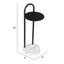 MESA AUXILIAR ZUO CHRISTIAN | Mesa Auxiliar Decorativa Ocasional | 56 cm | Base Mármol Blanco | Negro | Hierro | Interior