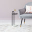 MESA AUXILIAR ZUO CHRISTIAN | Mesa Auxiliar Decorativa Ocasional | 56 cm | Base Mármol Blanco | Negro | Hierro | Interior