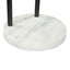 MESA AUXILIAR ZUO CHRISTIAN | Mesa Auxiliar Decorativa Ocasional | 56 cm | Base Mármol Blanco | Negro | Hierro | Interior