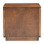 MESA AUXILIAR ZUO LINEA | Mesa Auxiliar Nogal para Habitación Cuarto | 2 Cajones | Madera de Caucho Chapada en Nogal MDF | Interior