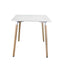 MESA NOGAL BEAT PERLA 75CM x 120CMesa Ocasional para Comedor | 75 cm | Estructura Madera de Haya Polipropileno | Exterior Techado Sala de Espera Comedor Central Esquinera Auxiliar Decorativa Hogar Interior de Apoyo Diseñada Extravagante Sala de Estar Casa Vestíbulo  Cafetería Restaurante Mesa Desayunador Zona de Comida Hotel Bar Bistró Barra MESA NOGAL BEAT PERLA 75CM x 120CM X 80CM  CAMCOM X 80CM | Mesa Ocasional para Comedor | 75 cm | Estructura Madera de Haya Polipropileno | Exterior Techado