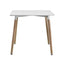 Mesa Ocasional para Comedor | 75 cm | Estructura Madera de Haya Polipropileno | Exterior Techado Cafetería Restaurante Mesa Desayunador Zona de Comida Hotel Bar Bistró Barra MESA NOGAL BEAT PERLA 75CM x 80CM X 80CM CAMCO