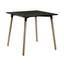 MESA NOGAL BEAT PERLA 75CM x 80CM X 80CM | Mesa Ocasional para Comedor | 75 cm | Estructura Madera de Haya Polipropileno | Exterior Techado