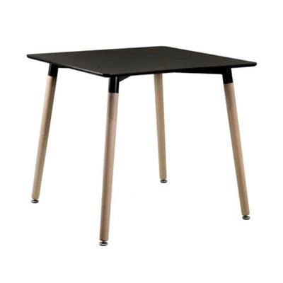 MESA NOGAL BEAT PERLA 75CM x 80CM X 80CM | Mesa Ocasional para Comedor | 75 cm | Estructura Madera de Haya Polipropileno | Exterior Techado