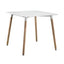 Mesa Ocasional para Comedor | 75 cm | Estructura Madera de Haya Polipropileno | Exterior Techado Cafetería Restaurante Mesa Desayunador Zona de Comida Hotel Bar Bistró Barra MESA NOGAL BEAT PERLA 75CM x 80CM X 80CM CAMCO