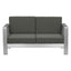 SOFA ZUO COSMOPOLITAN | Sofa Terraza Aire Libre | Marco en Aluminio | Gris Obscuro | Polietileno Imitacion Madera | Exterior