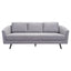 SOFÁ ZUO DIVINITY | Sofá Decorativo para Sala de Estar | Base Madera Negro | Gris | Piel Sintética 100% Poliuretano Madera Contrachapada | Interior