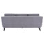 SOFÁ ZUO DIVINITY | Sofá Decorativo para Sala de Estar | Base Madera Negro | Gris | Piel Sintética 100% Poliuretano Madera Contrachapada | Interior