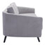 SOFÁ ZUO DIVINITY | Sofá Decorativo para Sala de Estar | Base Madera Negro | Gris | Piel Sintética 100% Poliuretano Madera Contrachapada | Interior
