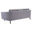 SOFÁ ZUO DIVINITY | Sofá Decorativo para Sala de Estar | Base Madera Negro | Gris | Piel Sintética 100% Poliuretano Madera Contrachapada | Interior