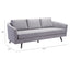 SOFÁ ZUO DIVINITY | Sofá Decorativo para Sala de Estar | Base Madera Negro | Gris | Piel Sintética 100% Poliuretano Madera Contrachapada | Interior